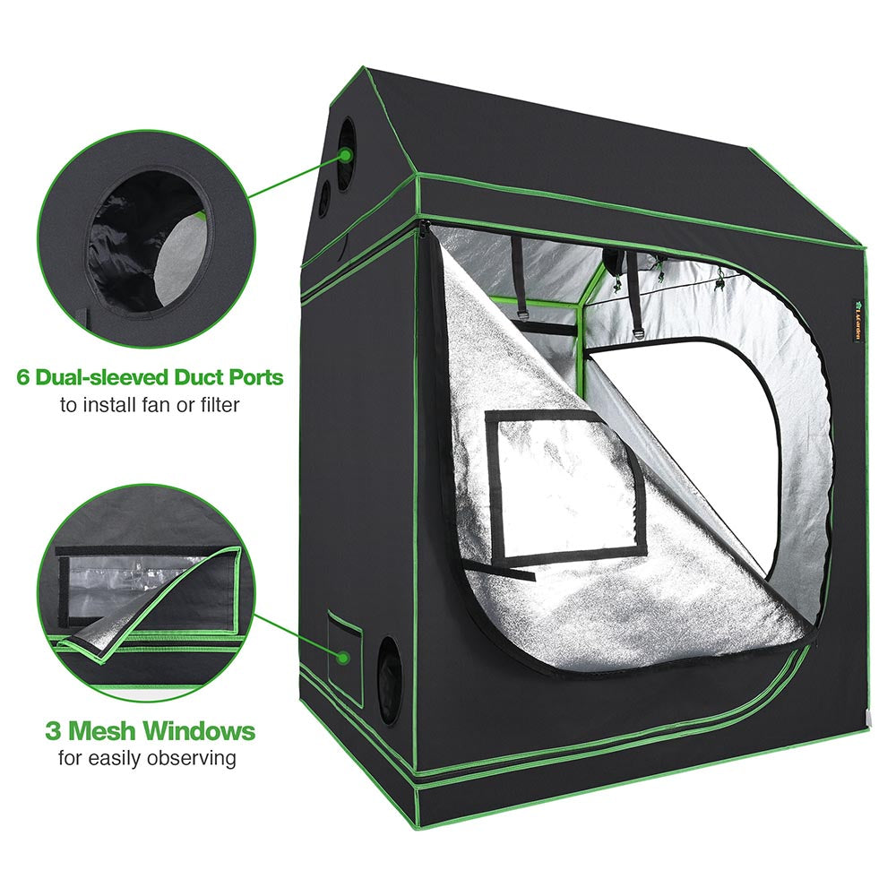 LAGarden 4x4 Grow Tent Roof Cube Hydro Grow Room 48x48x72