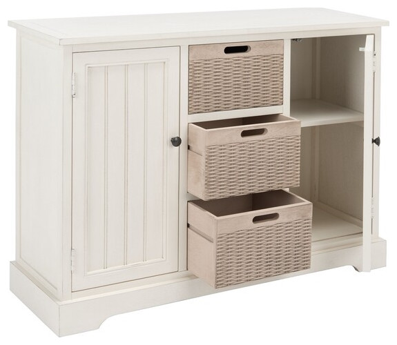 Landers 2Door and 3 Removable Baskets Safavieh   Transitional   Console Tables   by Safavieh  Houzz