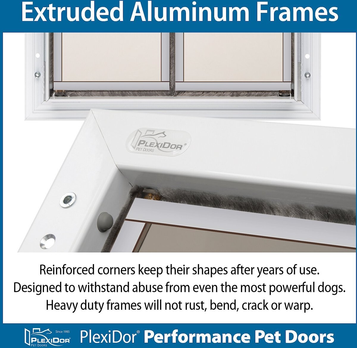 PlexiDor Performance Pet Doors Dog Door Wall Installation， X-Large