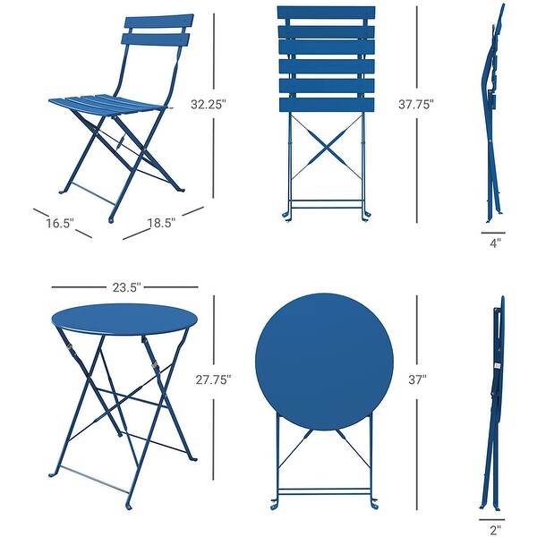 3PCS Steel Patio Bistro Set