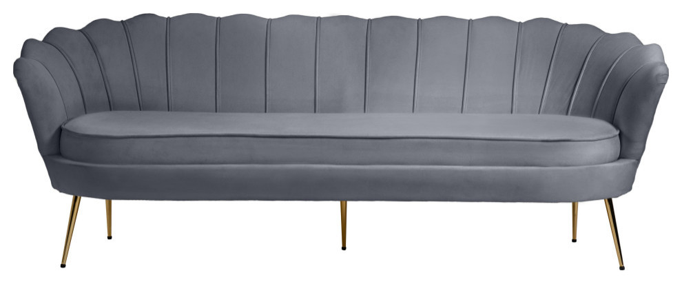 Gardenia  Velvet Upholstered Chair   Midcentury   Sofas   by Meridian Furniture  Houzz