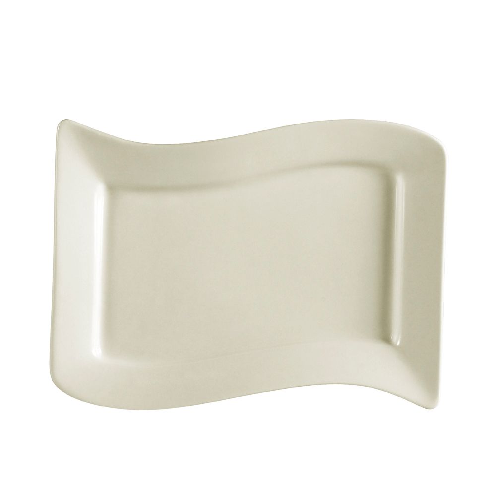 SOHO， Rectangle Pasta Bowl 22 Oz. 12W X 8-1/2L X 2H， Stoneware， American White