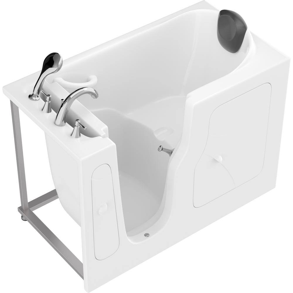 Universal Tubs Safe Premier 52.7 in. x 60 in. x 28 in. Left Drain Walk-In Non-Whirlpool Bathtub in White HD2853LWS-CP