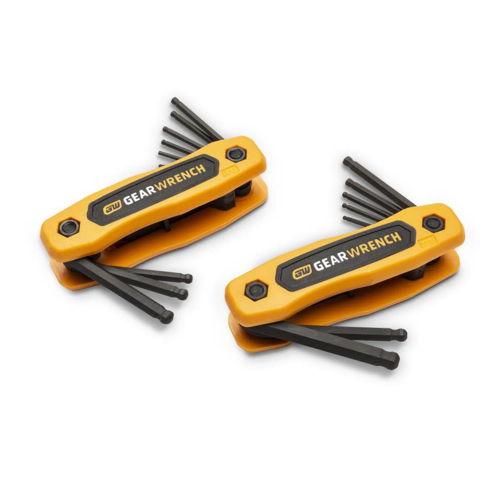 GEARWRENCH SAE/Metric Ball End Folding Hex Key Set 17pc 83511 from GEARWRENCH