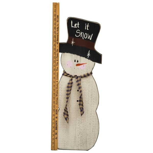 Winter Farmhouse Snowman Snow Measuring Stick