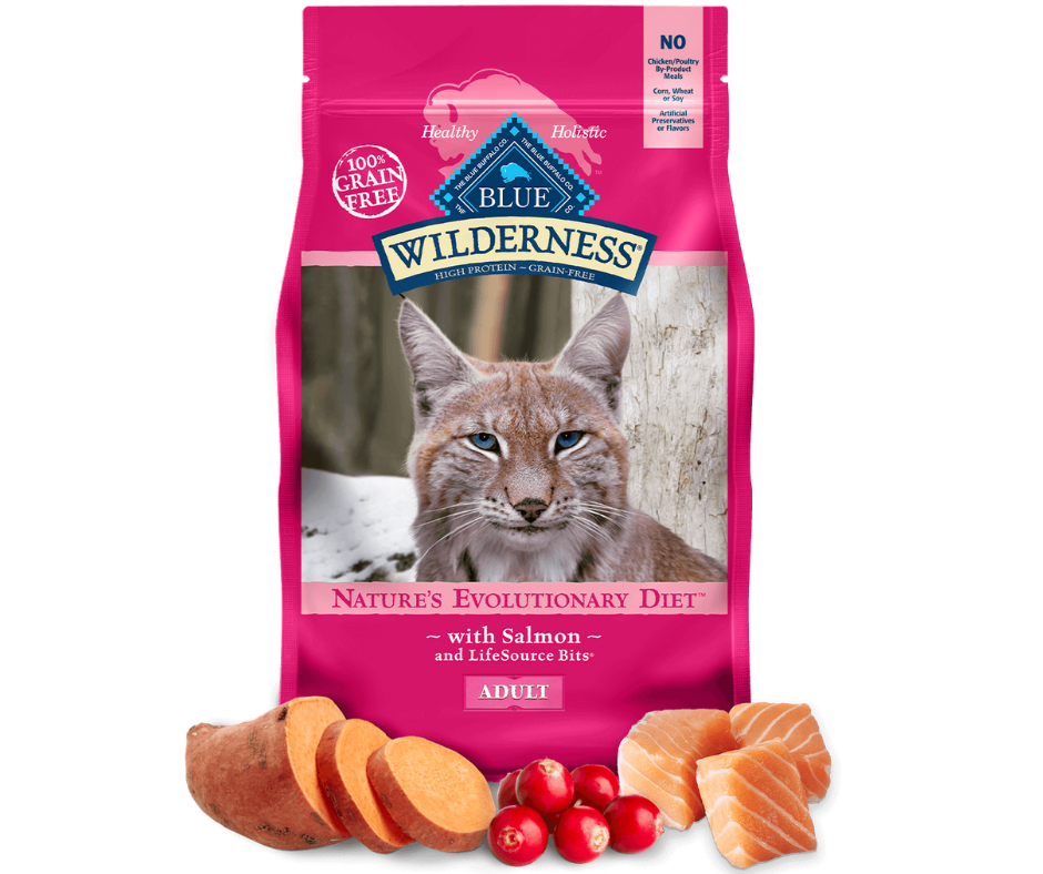 Blue Buffalo Wilderness - All Breeds， Adult Cat Salmon Recipe Dry Cat