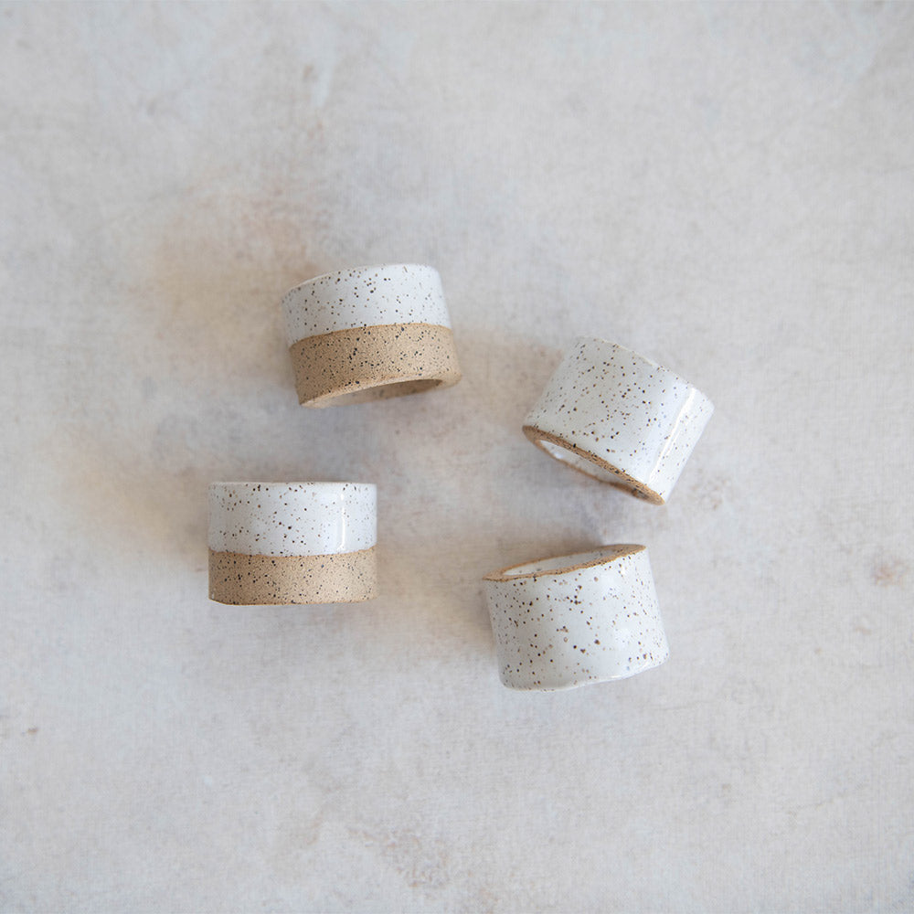 Ceramic Napkin Ring Set