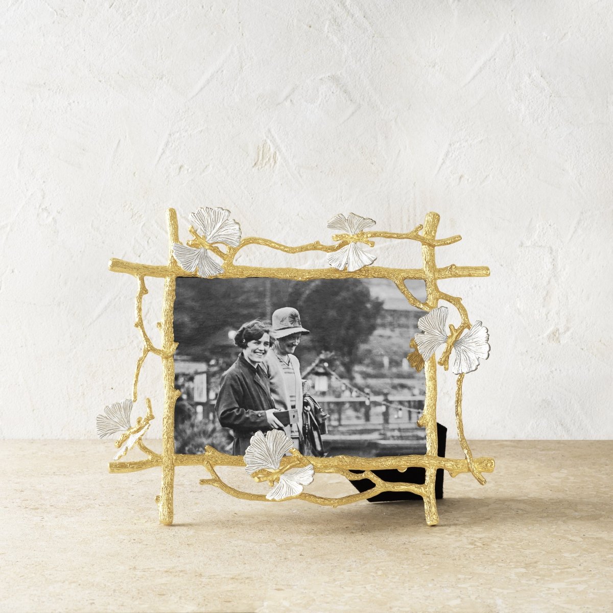 Butterfly Ginkgo Gold Frame