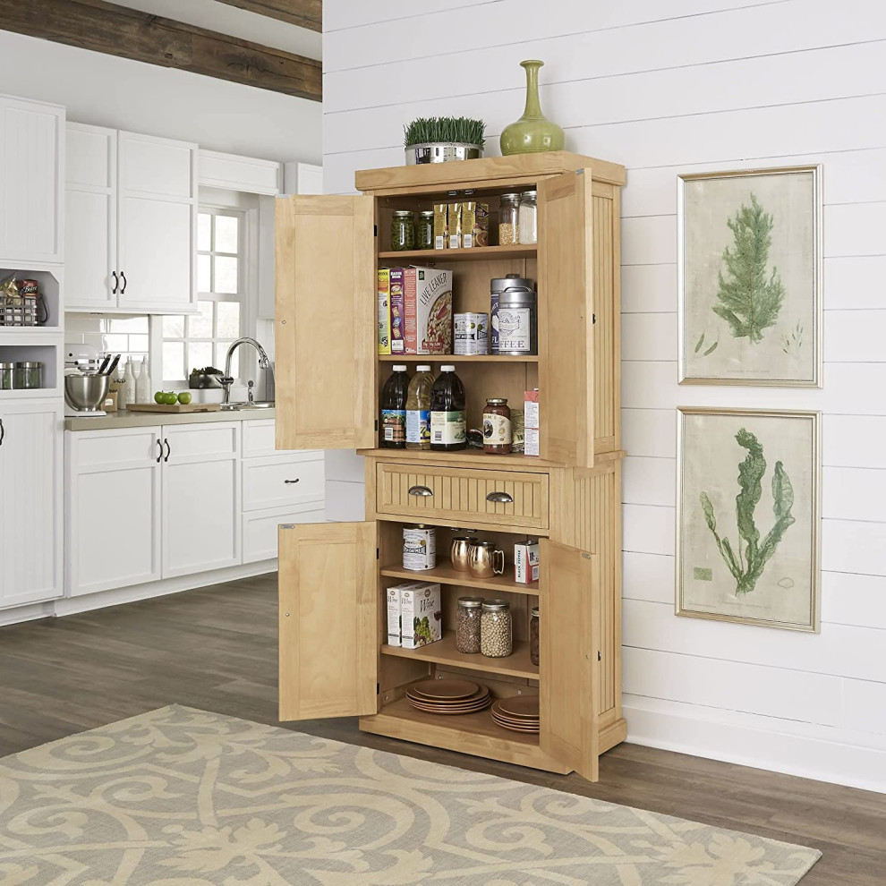 Traditional Storage Cabinet  Hardwood Frame With 4 Doors  ampDrawers  Brown Finish   Contemporary   Accent Chests And Cabinets   by Decor Love  Houzz