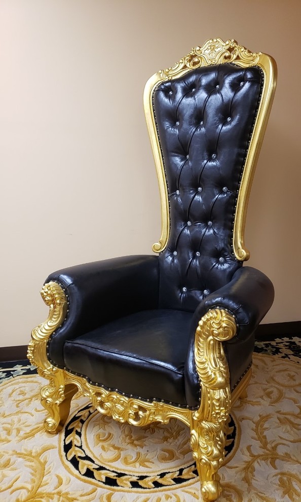 Kyrie King Throne Chair   Victorian   Armchairs And Accent Chairs   by Infinity Furniture  Houzz