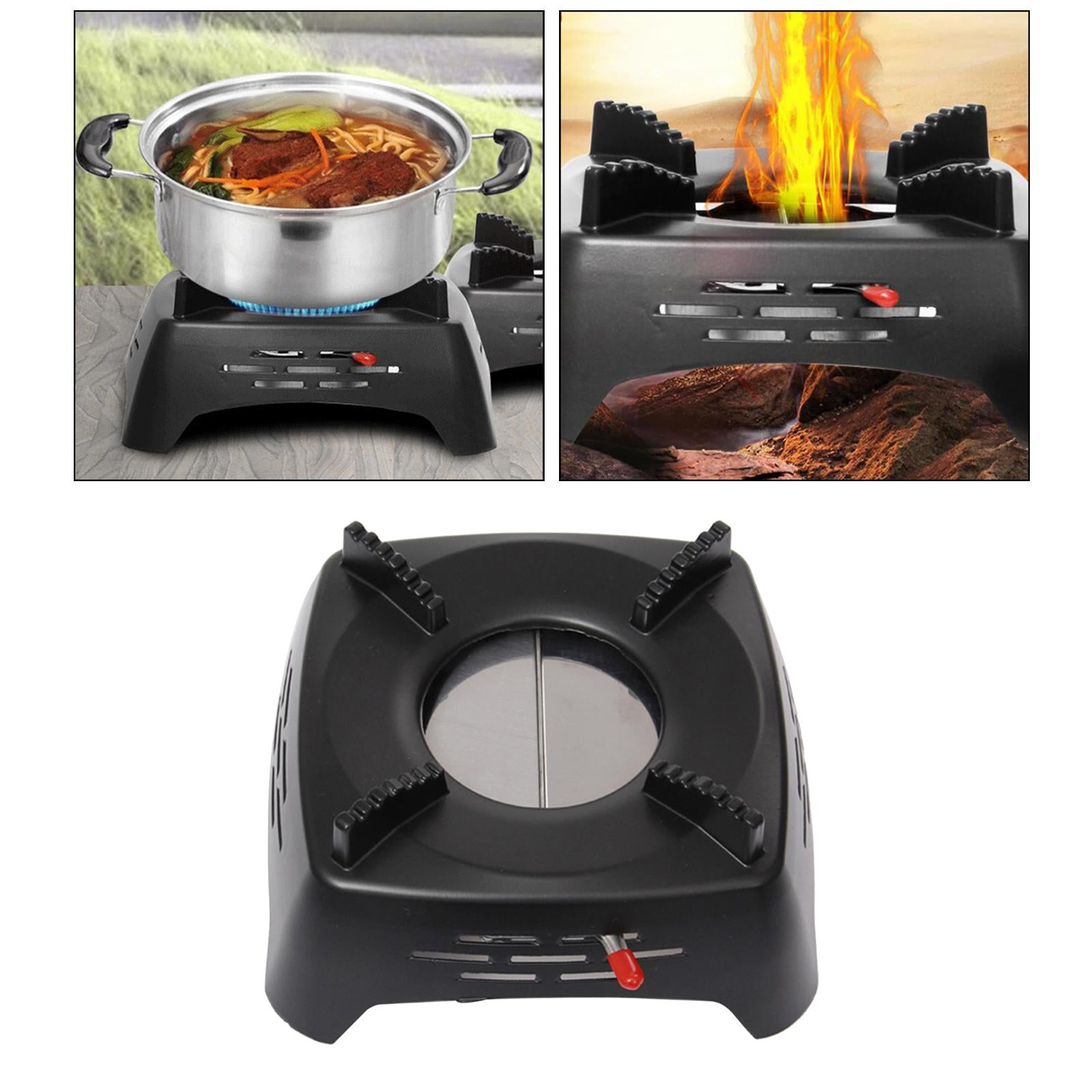 Portable Alcohol s Wood Burning for Outdoor Cooking Lightweight Black