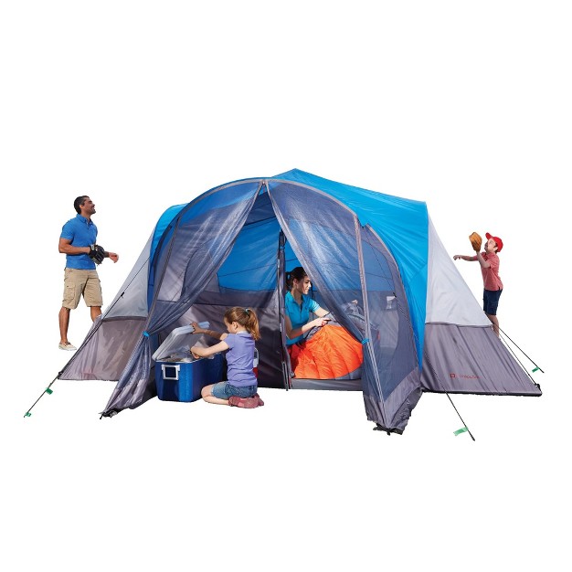 Outbound 8 Person 3 Season Easy Up Camping Dome Tent With Rainfly amp Porch