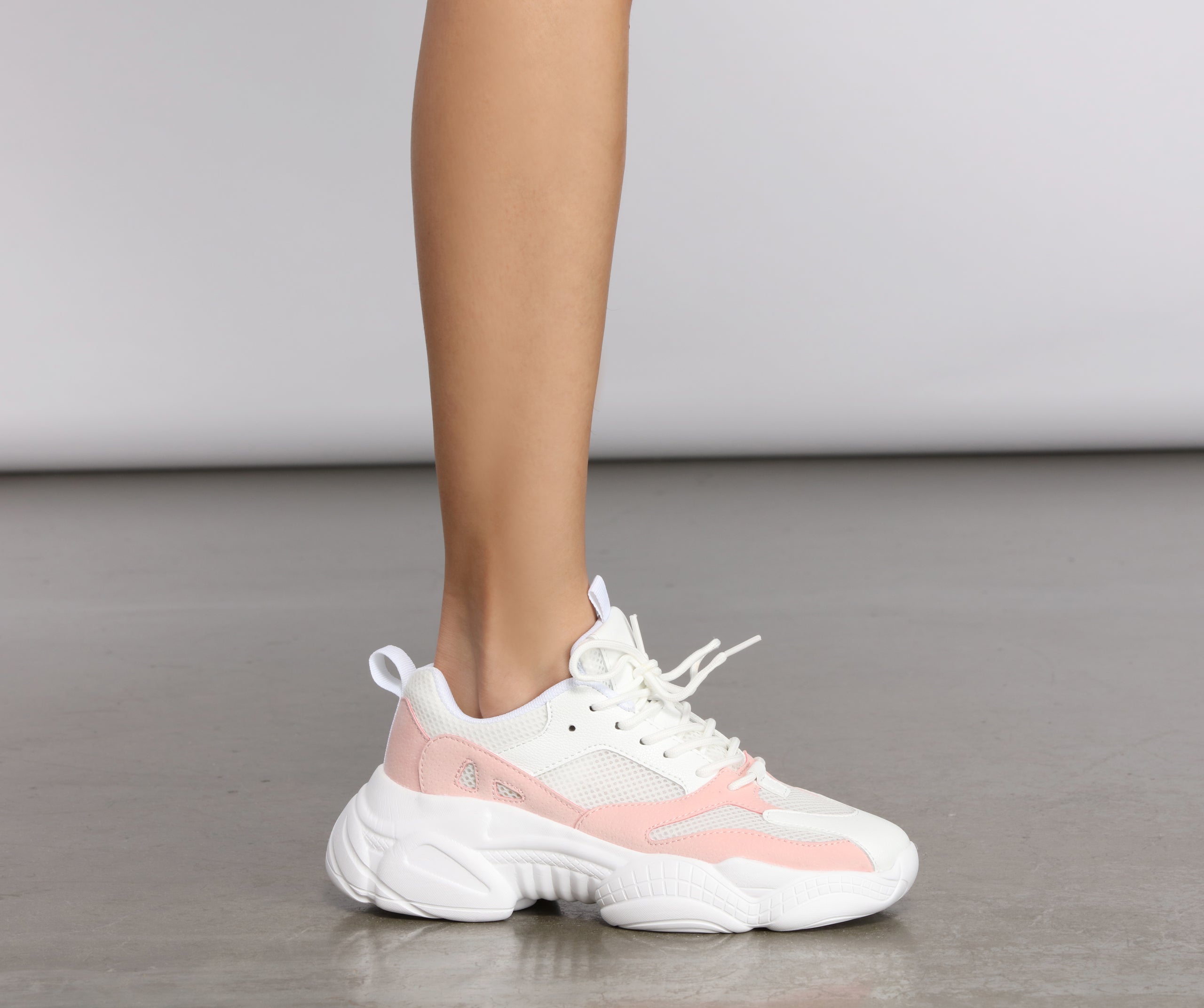 Pop of Pink Chunky Sneakers