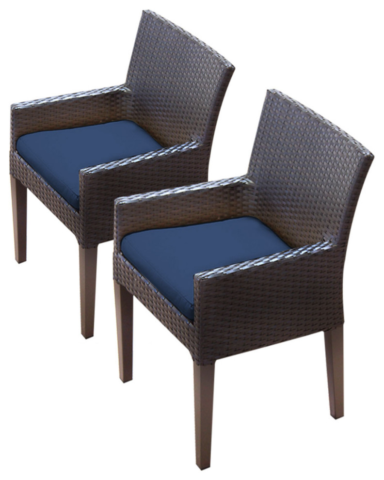 2 Napa Dining Chairs With Arms   Tropical   Outdoor Dining Chairs   by Design Furnishings  Houzz