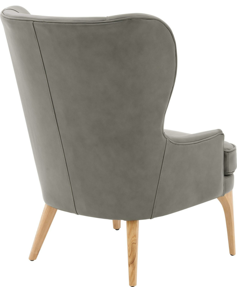 Bjorn Top Grain Leather Accent Chair   Midcentury   Armchairs And Accent Chairs   by HedgeApple  Houzz