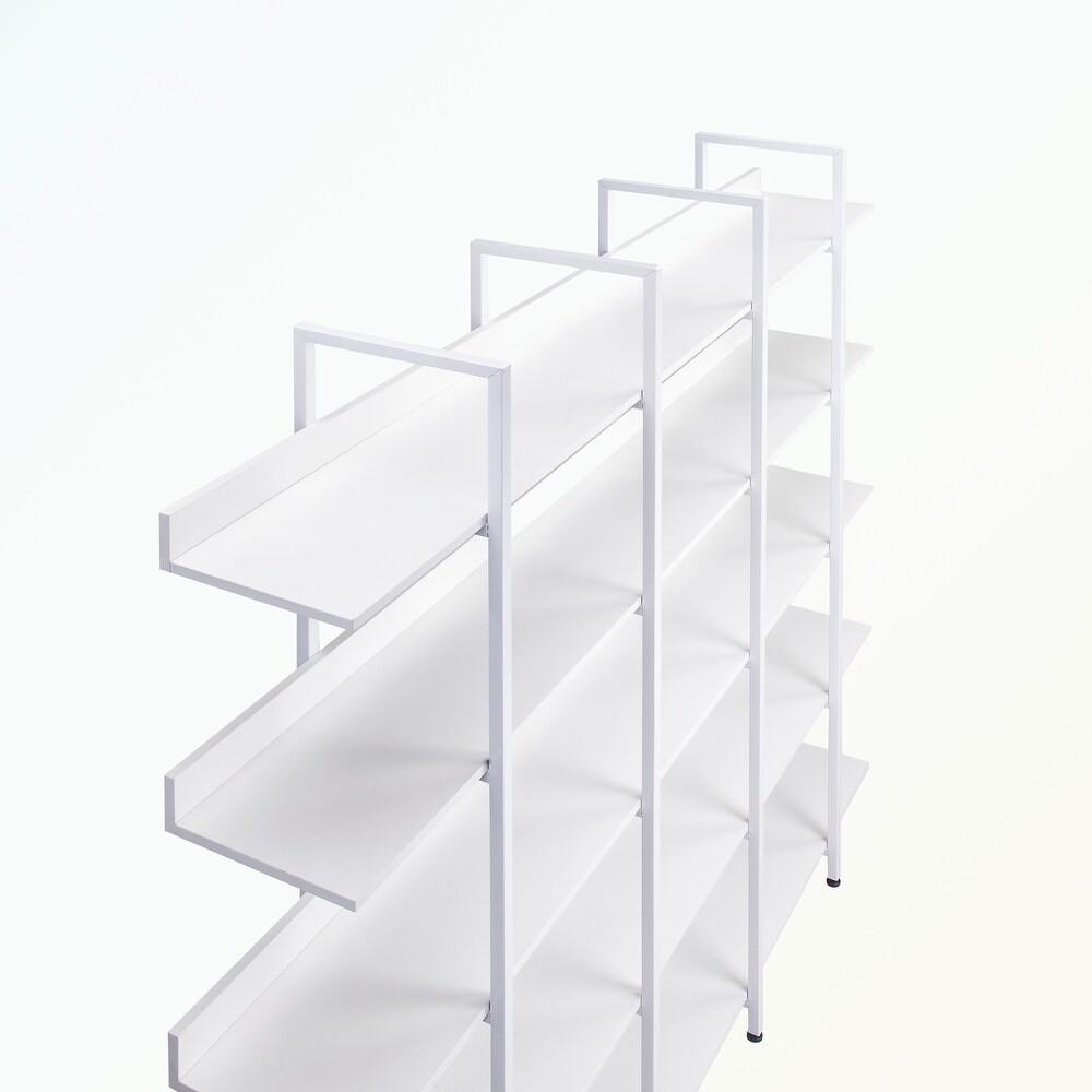5 Tier Bookcase with Metal Frame  MDF Board