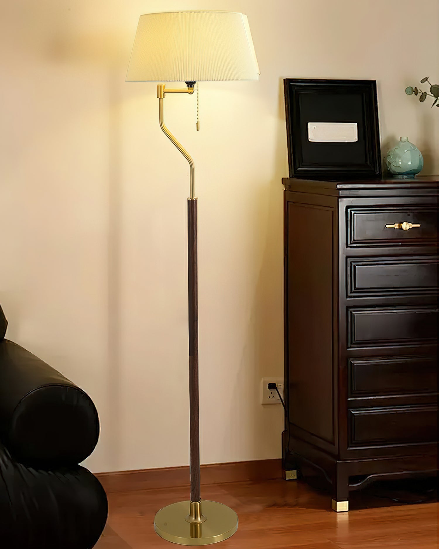 Walnut Whisper Floor Lamp