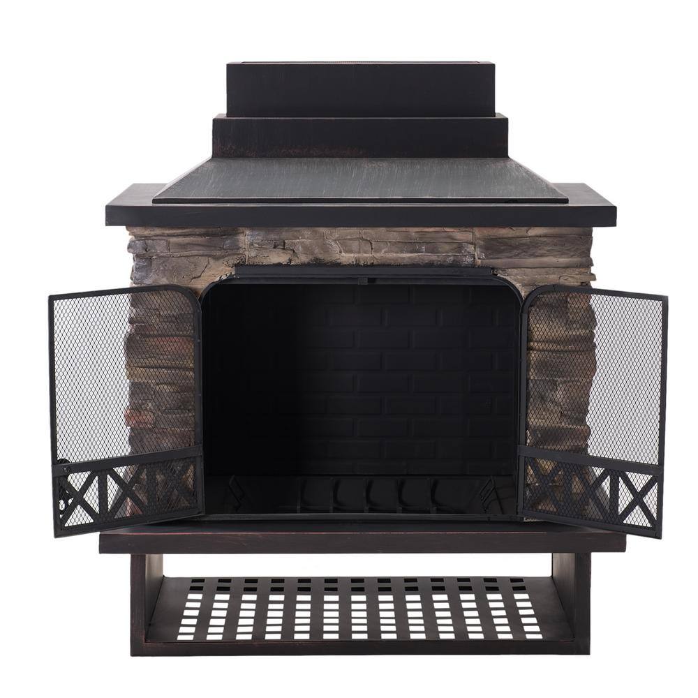 Sunjoy Electra 48.03 in. Wood Burning Fireplace A304001100