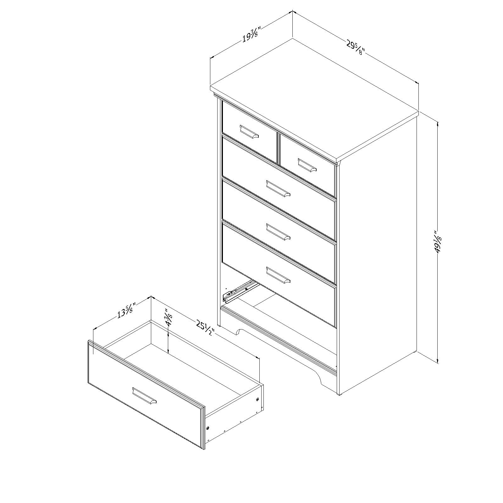 South Shore Versa 5 Drawer Chest