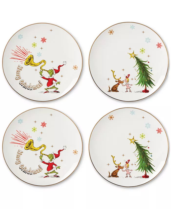 Lenox Merry Grinchmas Accent Plates Set of 4