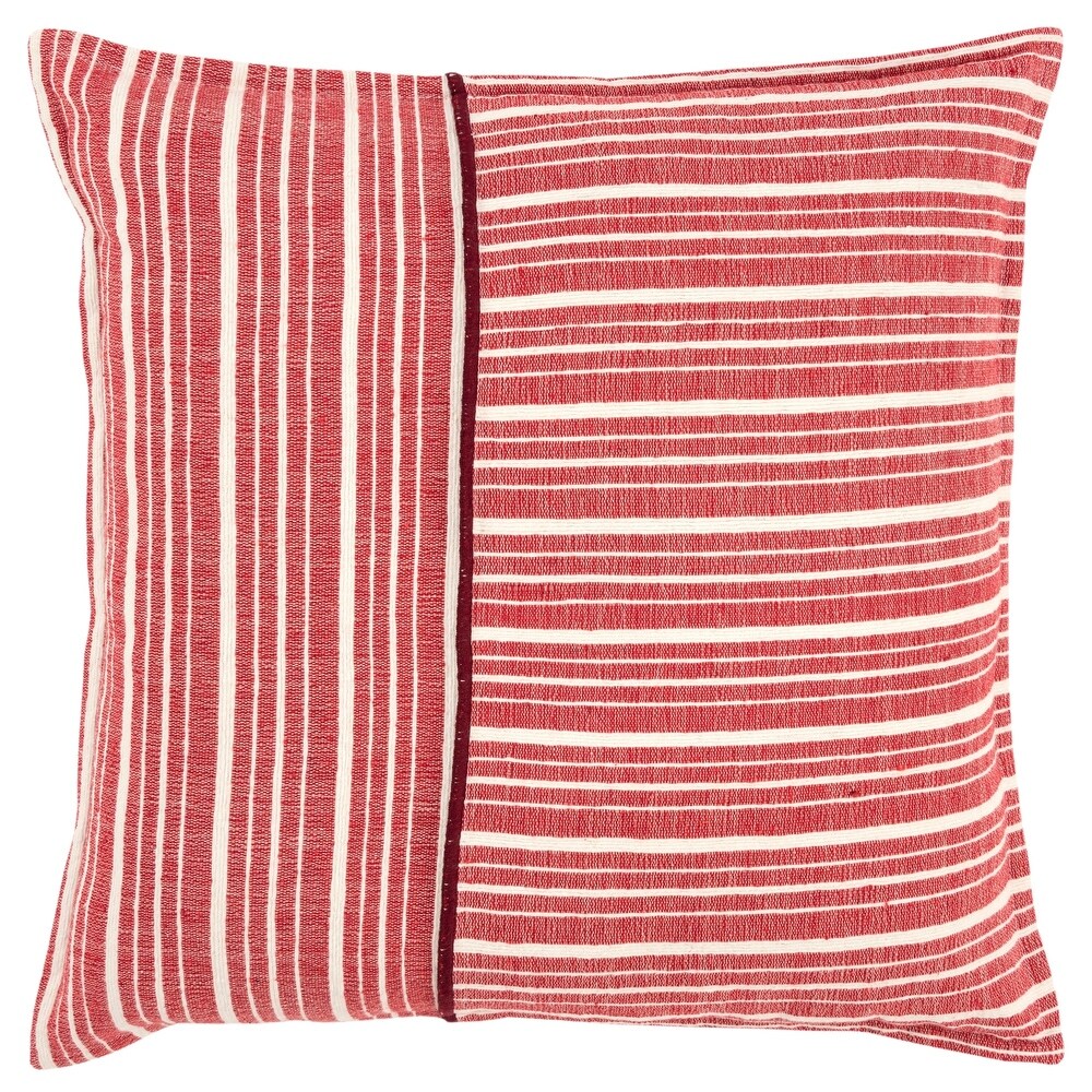 Rizzy Home Woven Stripe Texture Throw Pillow Cover…