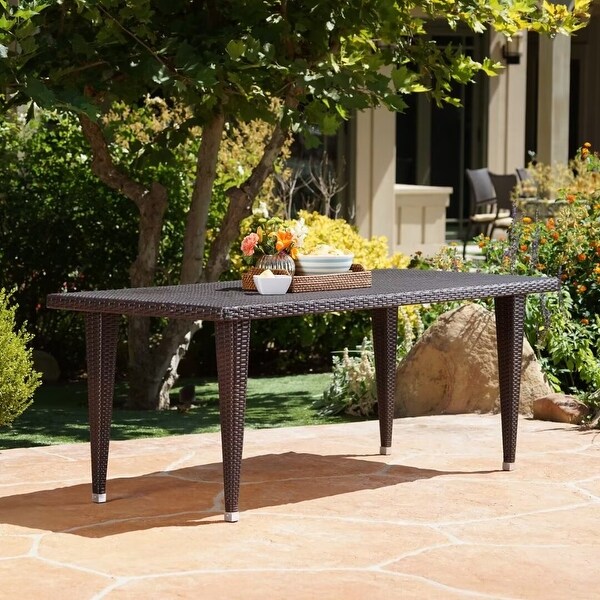 Outdoor 33*75 PVC Rectangular dining table，for patio，garden