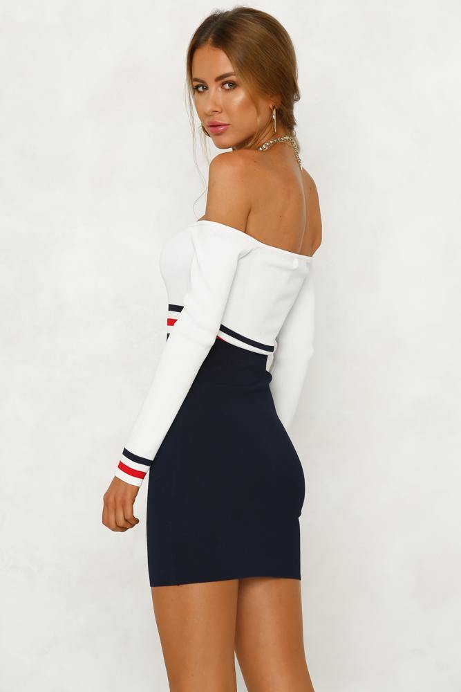 Know What I Saw Dress Navy