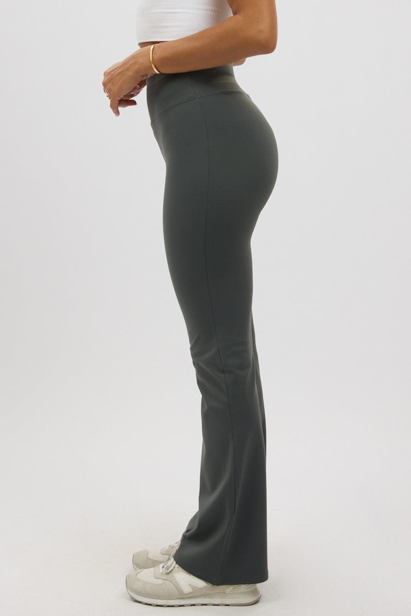 Grey Flare Leg Pants