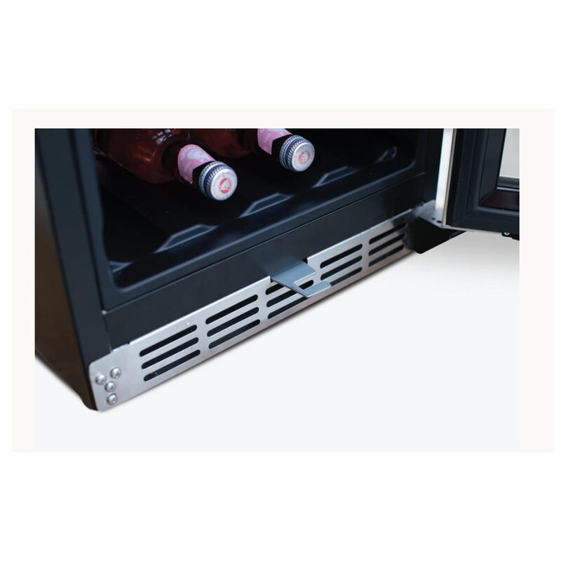 RCS 15-Inch 3.2 Cu. Ft. Outdoor Rated Stainless Steel Wine Cooler with Glass Window