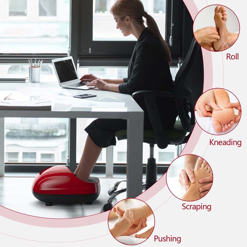 Foot Massager Machine with Heat & Remote, Shiatsu Foot Massager with Deep 3D Kneading Rolling Relieves Plantar Fasciitis