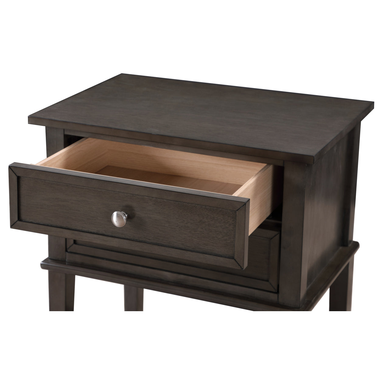 Newton 2-Drawer Gray Nightstand (28