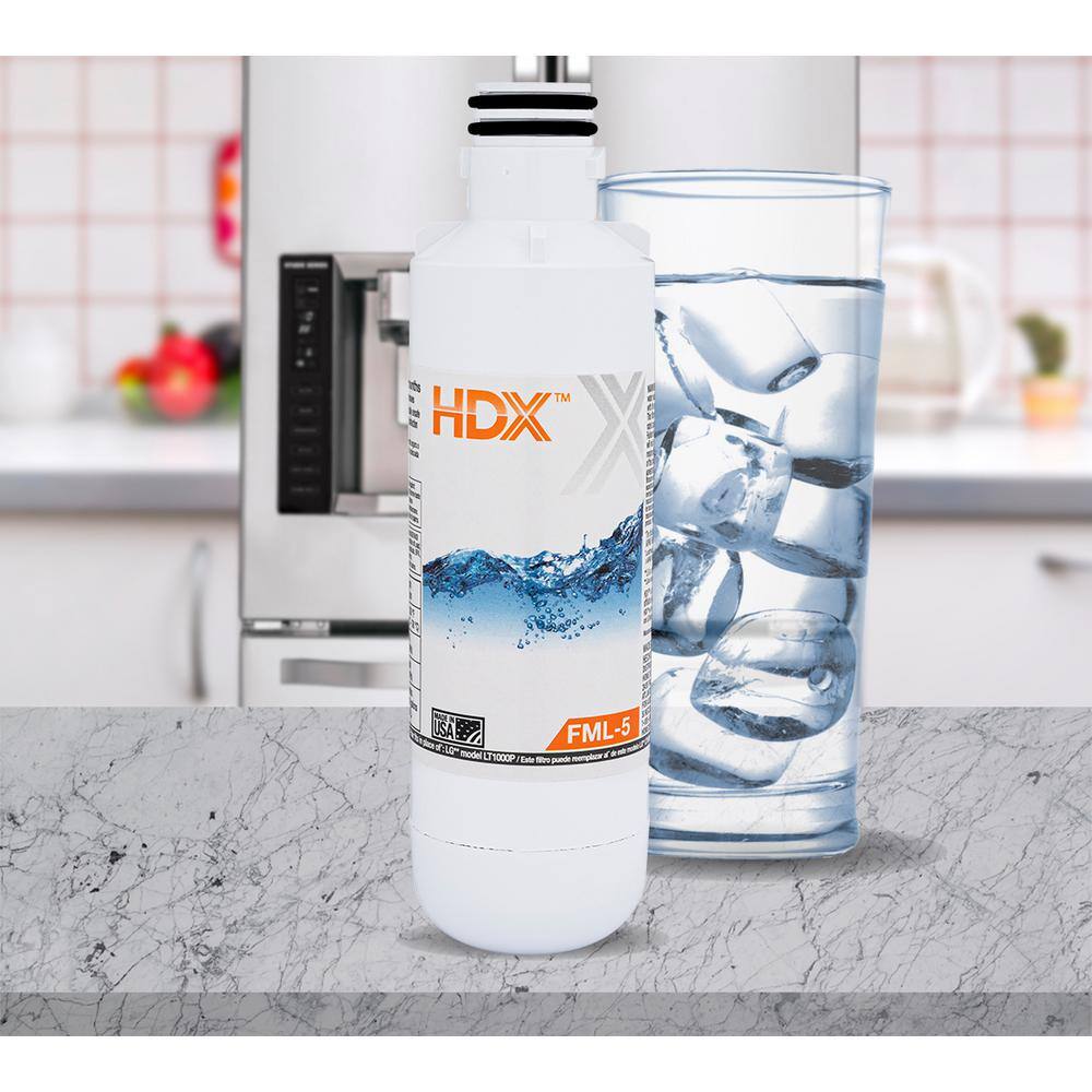 HDX FML-5 Premium Refrigerator Water Filter Replacement Fits LG LT1000P 107109