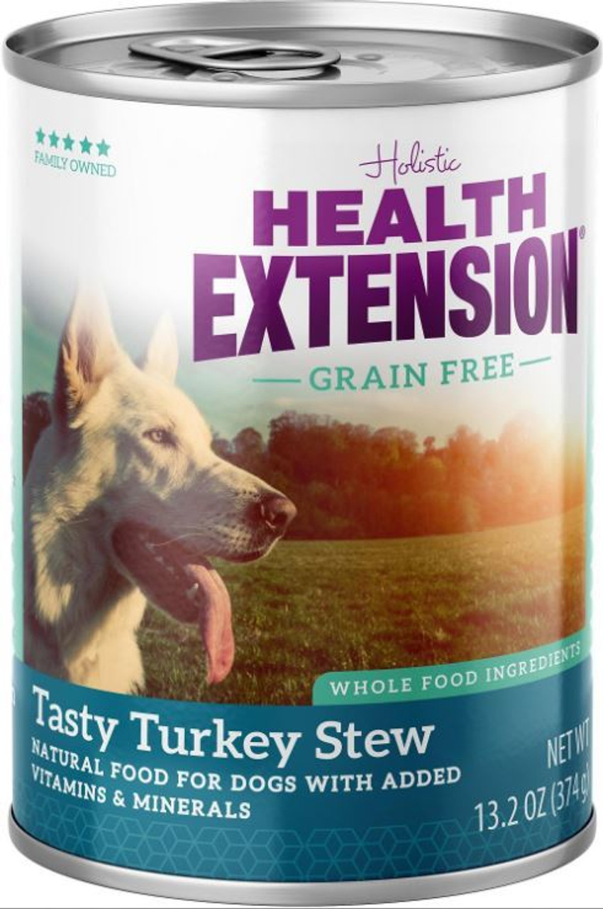 Health Extension Grain-Free Tasty Turkey Stew Canned Dog Food， 13.2 Oz.