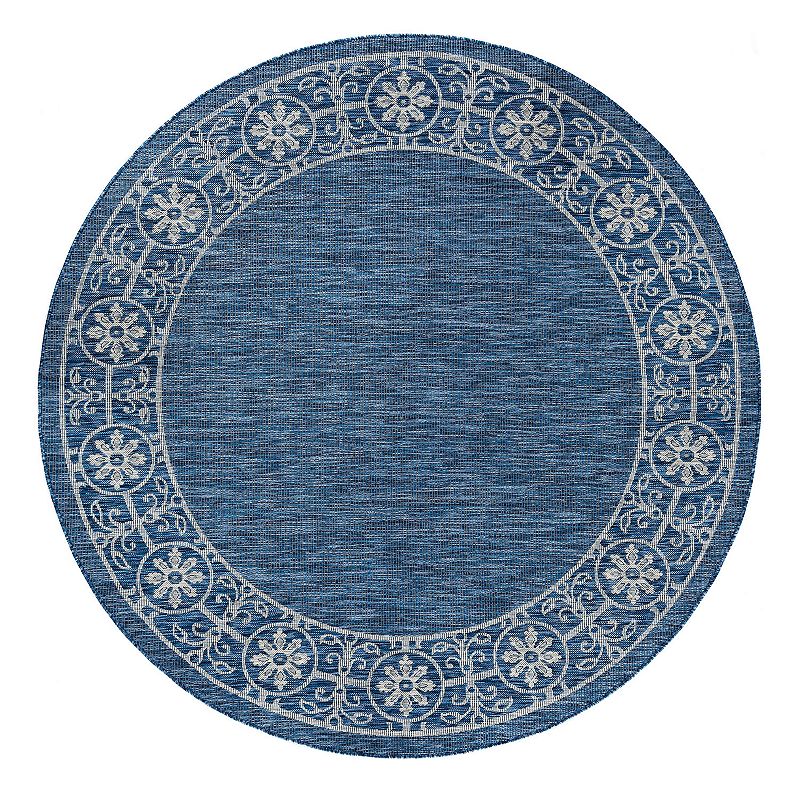 KHL Rugs Veranda Varrock Medallion Framed Indoor Outdoor Rug