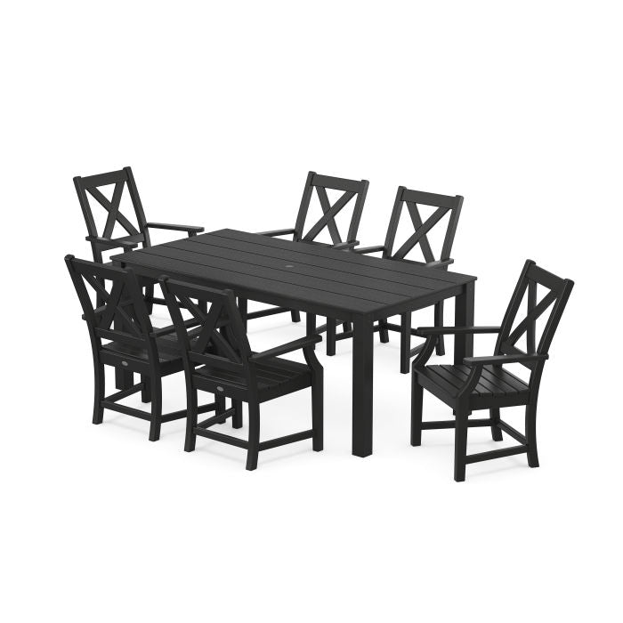 Polywood Braxton Arm Chair 7-Piece Parsons Dining Set PWS2262-1