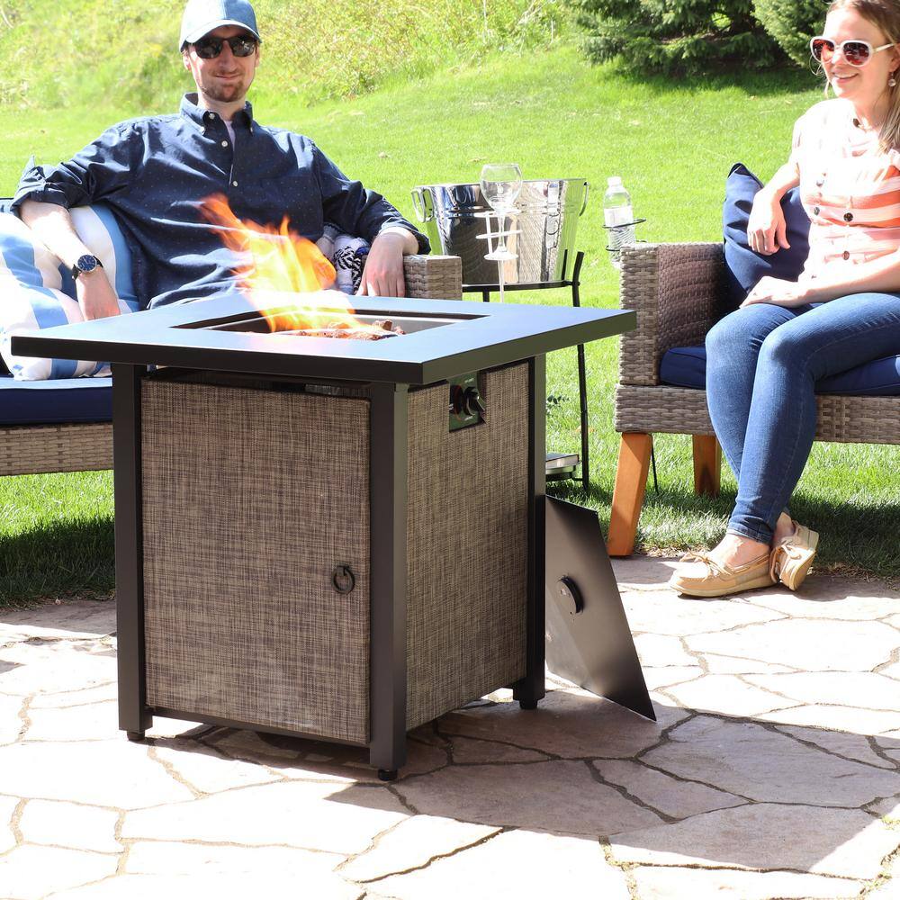 Sunnydaze Decor Kleifar Outdoor Propane Gas Fire Pit- 25.25 Inches Tall WAR-203