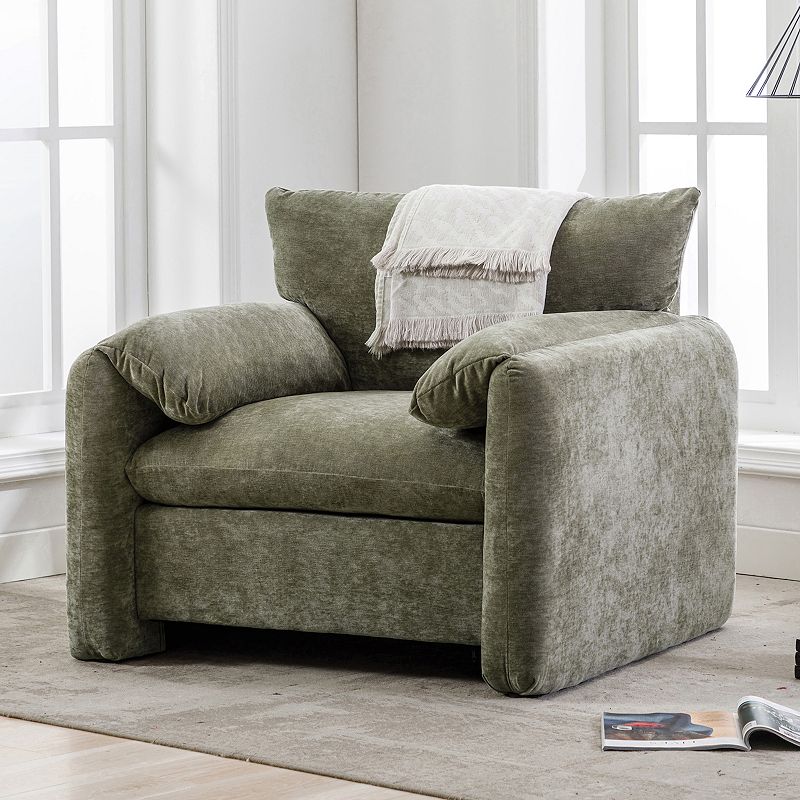 Modern Style Chenille Oversized Armchair Accent Chair Single Sofa