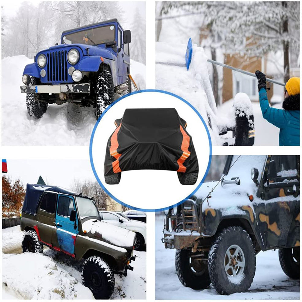 Jeep Wrangler 4 door waterproof cover， Jeep all weather waterproof car cover， Jeep full exterior covers for Jk Jl Tj Tj Yj Cj