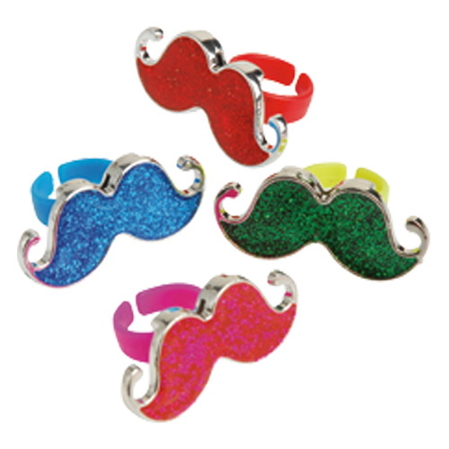 U.S. Toy JA794 Moustache Rings   48 Pieces