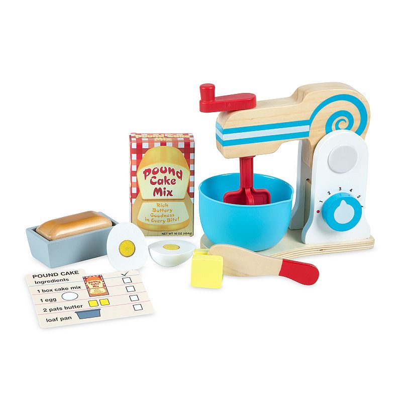 Melissa and Doug Wooden Make-a-Cake Mixer Set