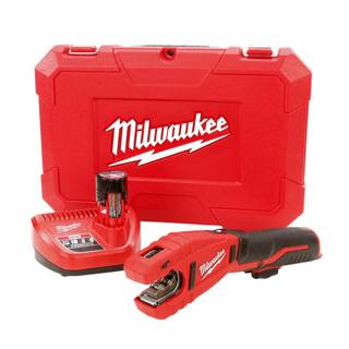 MW M12 12V Lithium-Ion Cordless Copper Tubing Cutter Kit W M12 HACKZALL Reciprocating Saw 2471-21-2420-20