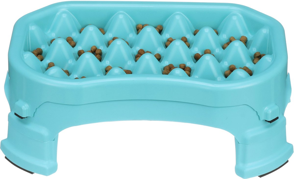 Neater Pets Adjustable Non-Skid Plastic Slow Feeder Dog and Cat Bowl