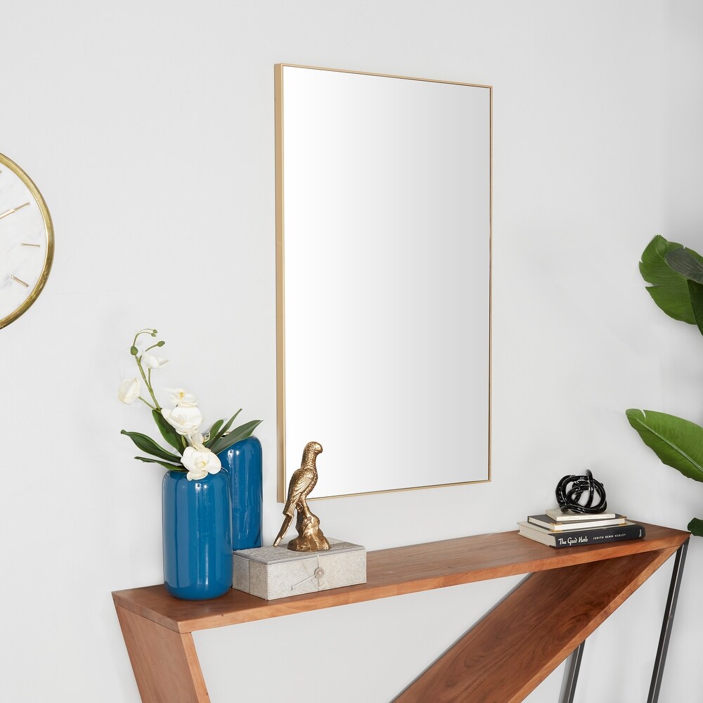 Contemporary Rectangular Wall Mirror   Multiple Finishes and Sizes