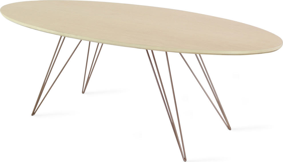 Williams Thin Oval Coffee Table   Midcentury   Coffee Tables   by HedgeApple  Houzz