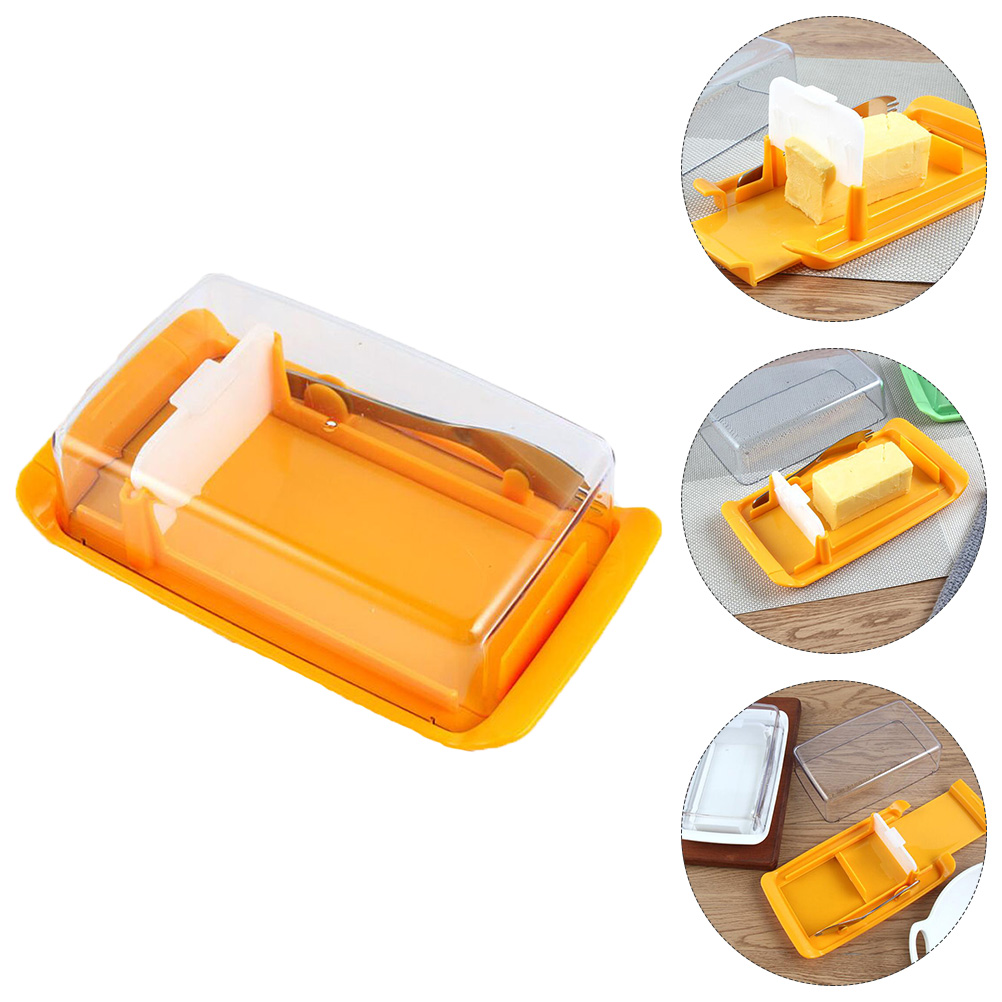 1 Set Food Container Butter Crisper Butter Cutter Home Tableware Storage Box