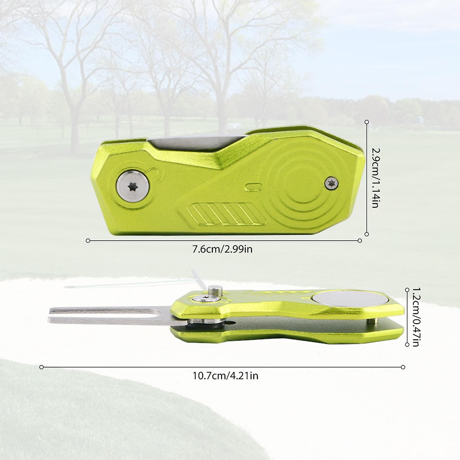 Golf Divot Tool Golf Supplies Folded Golf Accessories Pitch Mark Repair Fork Green