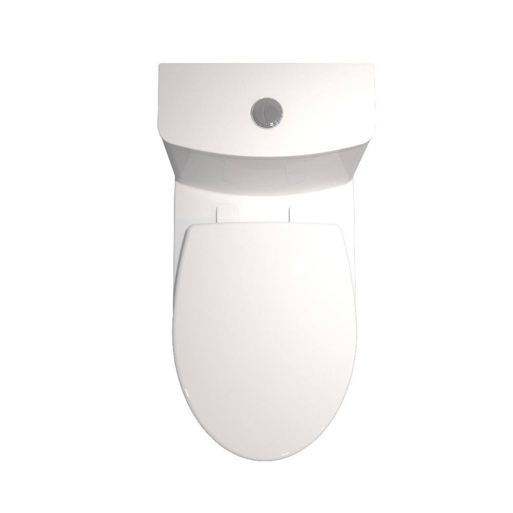 12 in. Rough-In 1-piece 1.61.1 GPF Dual Flush Elongated Toilet in White Soft-Close Seat Included AL1001MTASM