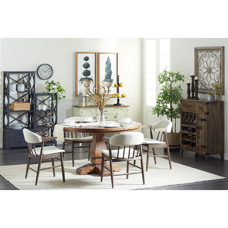 Stella and Eve Black Wood Tiered Server