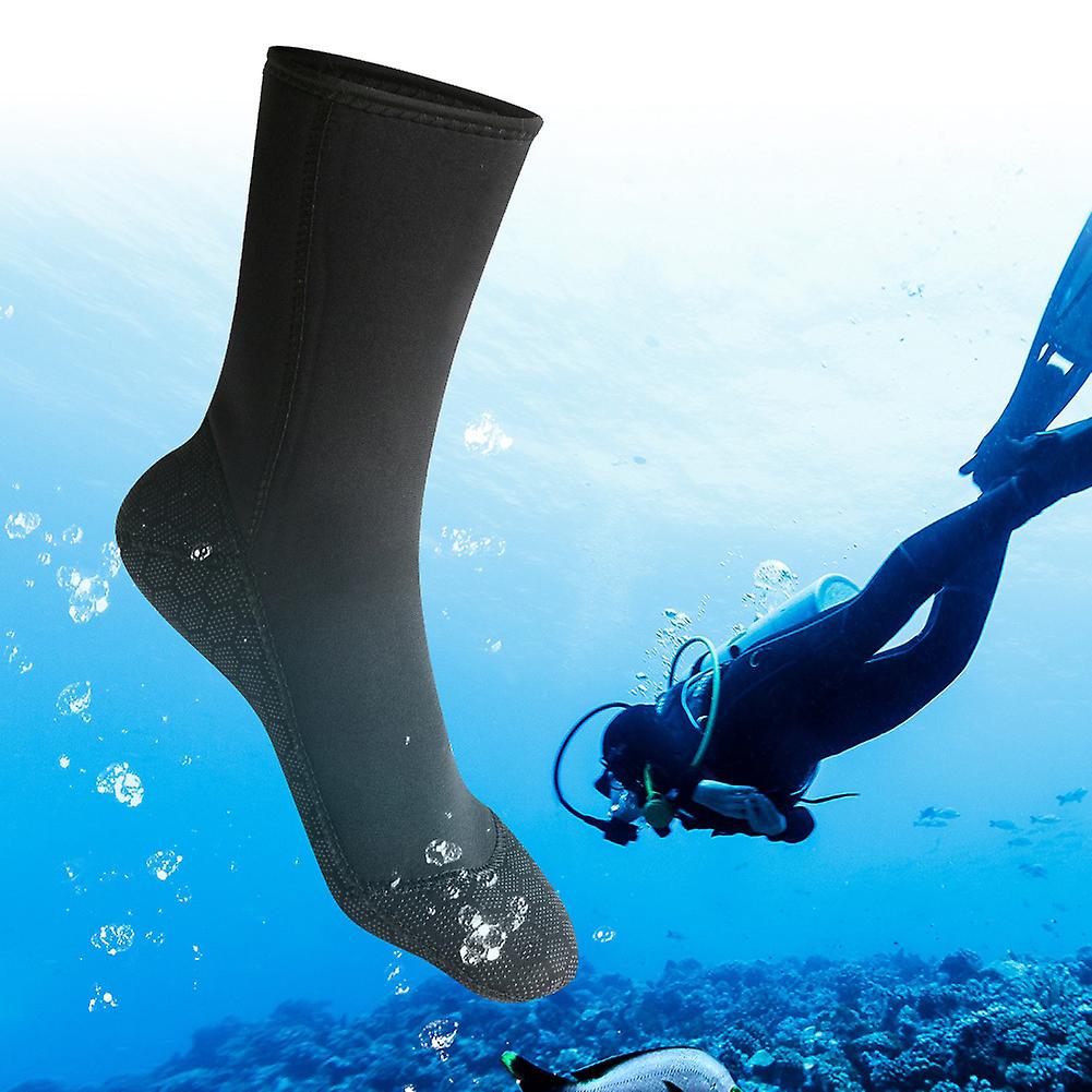 SLINX 3mm Neoprene Scuba Diving Socks Surfing Snorkeling Sock Water Sports Equipment (XL)