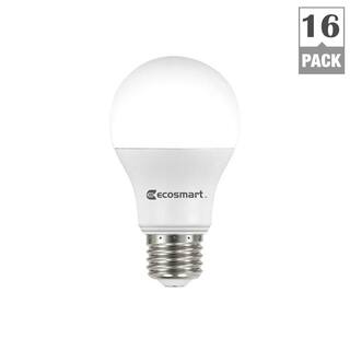 60-Watt Equivalent A19 Non-Dimmable LED Light Bulb Soft White (16-Pack) B7A19A60WUL18